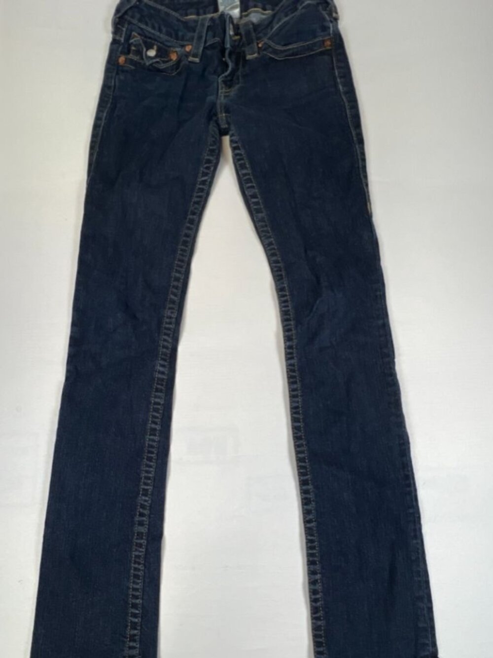 Vintage True Religion Women’s Size 25 Straight Leg Jeans Dark Wash Made in USA